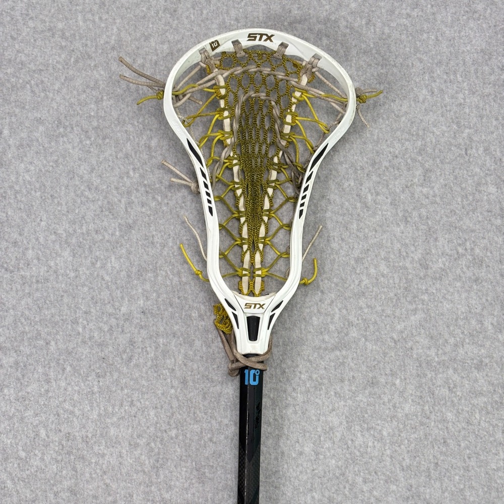 STX Crux 600 Womens Lacrosse Complete Stick White Head Black Shaft  10 Deg